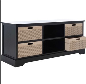 Lali 4 Drawer Media Stand Black