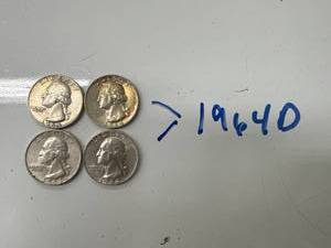 Four 1964 Silver Quarters