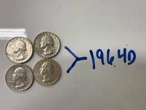 Four 1964D Silver Quarters