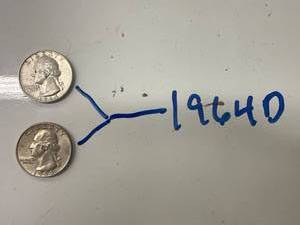 1964D Silver Washington Quarters