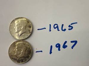 1965 & 1967 Kennedy Half Dollars