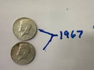 1967 Kennedy Half Dollar Coins