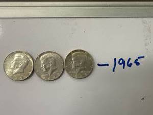 1965 Kennedy Half Dollars (3)