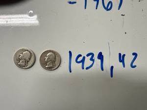 1939 & 1942 Silver Quarters
