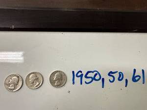 1950-1951 Silver Washington Quarters
