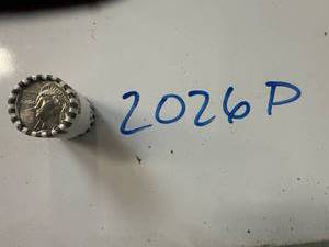 A roll of uncirculated 2026P half dollar coins