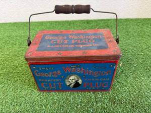 George Washington Cut Plug Tin