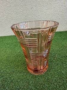 Pink Vintage Depression Glass Vase