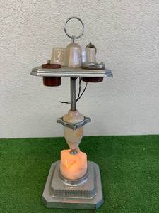 1930s Art Deco Lighted Smoking Stand
