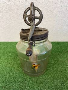 Hand Crank Glass Butter Churn