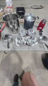 Kitchenware Lot Pots, Bowls, Can Openers
