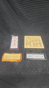 Four Decorative Wooden Signs