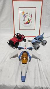 Toy Vehicle Lot Spaceship, Jeep, Monster Truck