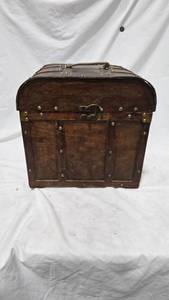 Domed Wooden Storage Trunk