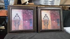 Framed Abstract Art Prints (Pair)