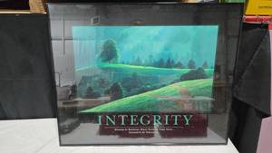 Framed Integrity Motivational Poster