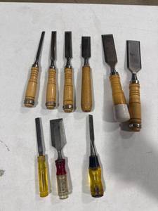 Assorted Woodworking Chisels Lot