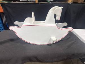 White Wooden Rocking Horse