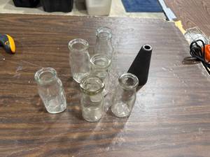 Glass Bottles and Conical Object