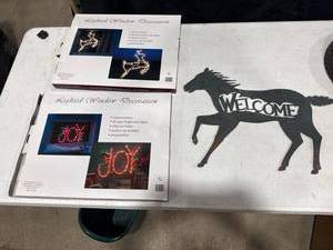 Lighted Decorations & Horse Sign