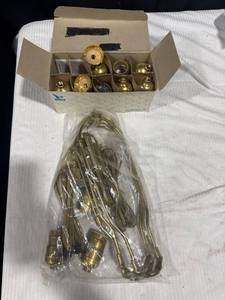 Brass Lamp Parts Lot