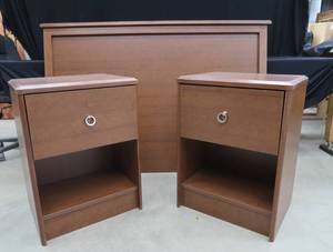 QUEEN HEADBOARD  2 NIGHT STANDS