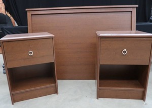 QUEEN HEADBOARD  2 NIGHT STANDS