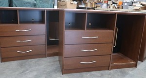 2) 3 DRAWER CABINETS