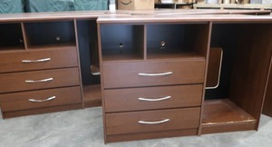 2) 3 DRAWER CABINETS