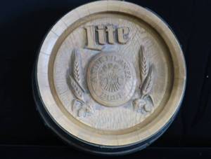 VINTAGE MILLER LITE 3D BARREL HEAD