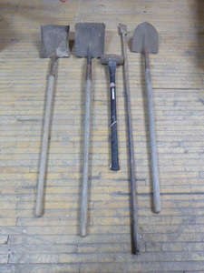 Shovels, Sledge Hammer and Chisel