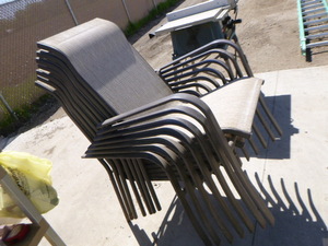 7 Stackable Patio Chairs
