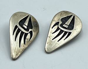 Sterling Silver Clip-On Teardrop Earrings (Lot of 2) - 1.25 x 0.75 in