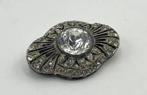 Sterling Victorian Brooch Pin - 1.25 x 0.75 x 0.50 in