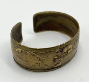 Copper Cuff Bracelet 2.25 x 2 x 0.85 in Open-Ended Patina