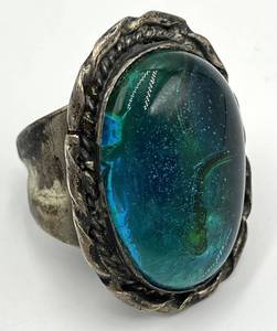 Sterling Triplet Opal Ring - Size 10
