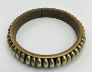 Vintage Beaded Bangle Bracelet - 3.25 inch Diameter, 0.5 inch Width