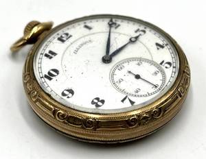 Illinois Springfield 17-Jewel Gold-Filled Pocket Watch - 2 in Dia