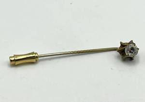 Vintage Hat Pin - Star-Setting Crystal, 2 in Long