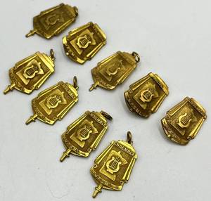 Ensemble Medal Pins & Pendants (Lot of 9) - 1 in x 0.75 in
