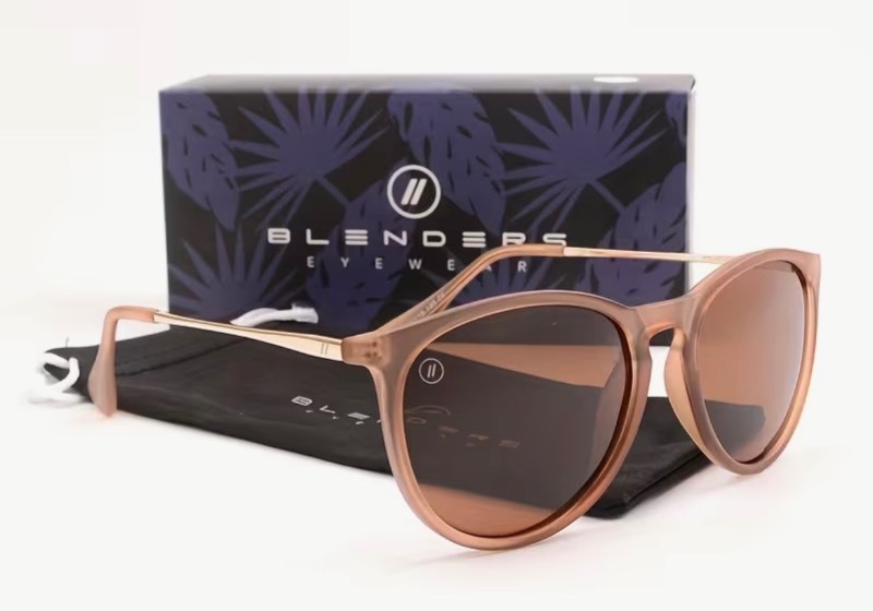 Blenders Eyewear Polarized Elliptical Leopard Brown UV Sunglasses - Brand New