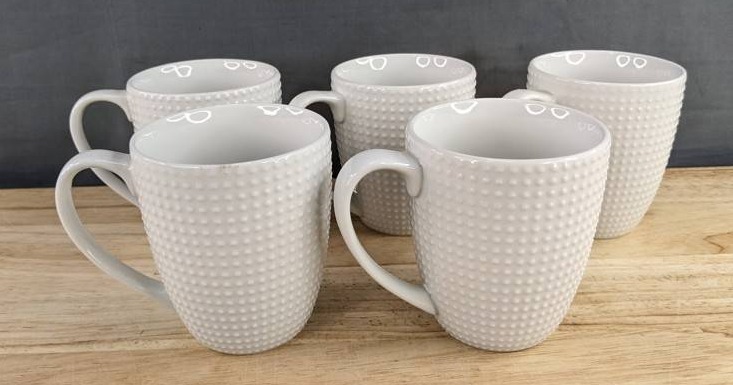 5 Mug Cups 12 oz Capacity - Brand New