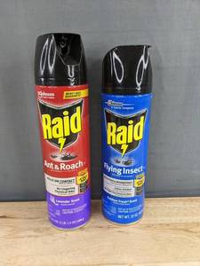 Raid Ant & Roach & Flying Insect Sprays - Brand New