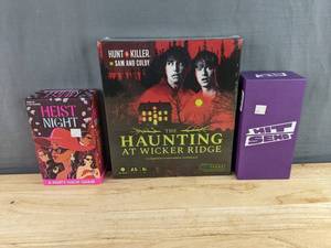 Heist Night, the Haunting at Wicker Ridge &amp Hit Send Mixed Game Set - Brand New&nbspA