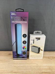 Trend Logic Elite Sound Reactive Rgb Light Bar &amp TrendZone Boomies Bluetooth Speaker - Brand New&nbspA
