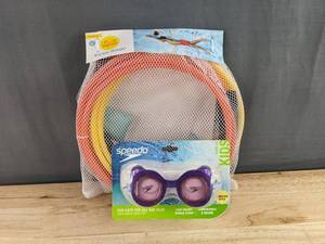 Speedo Kids Goggles &amp 3 Sun Squad Swim Rings - Brand New&nbspA