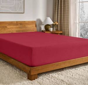 Bare Home Queen Red Flannel Fitted Sheet - $43 Retail - Brand New