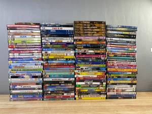 130 DVD Movie Collection - Click, The Incredibles, Donnie Brasco, Miracle on 34th Street, Shrek 3D, Pineapple Express, Planet of the Apes, This Is 40, Twilight, Inglourious Basterds, Date Night, The Goonies C