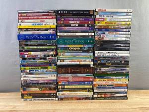 100 DVD Movie Collection - The West Wing, The Carol Burnett Show, Gremlins, Elf, Sex and the City, Watchmen, Burn Notice, Happy Feet, Ice Age, The Lord of the Rings C