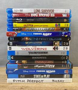 16 Blu-Ray Movies - Disney, Marvel, Big Hero 6, Enemy at the Gates, Transformers, State of Play, Etc. C